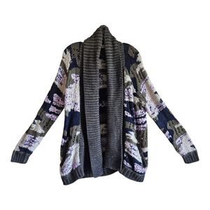 Anthropologie Multicolor Open-Front Cardigan